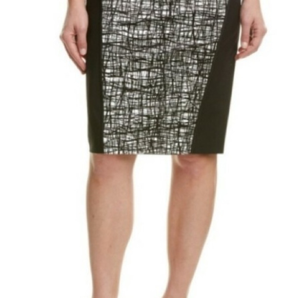 Melanie Lyne Black and White Patterned Women's Skirt size 6